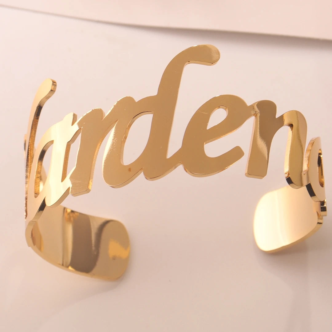 Personalized Name Bangle Bracelet
