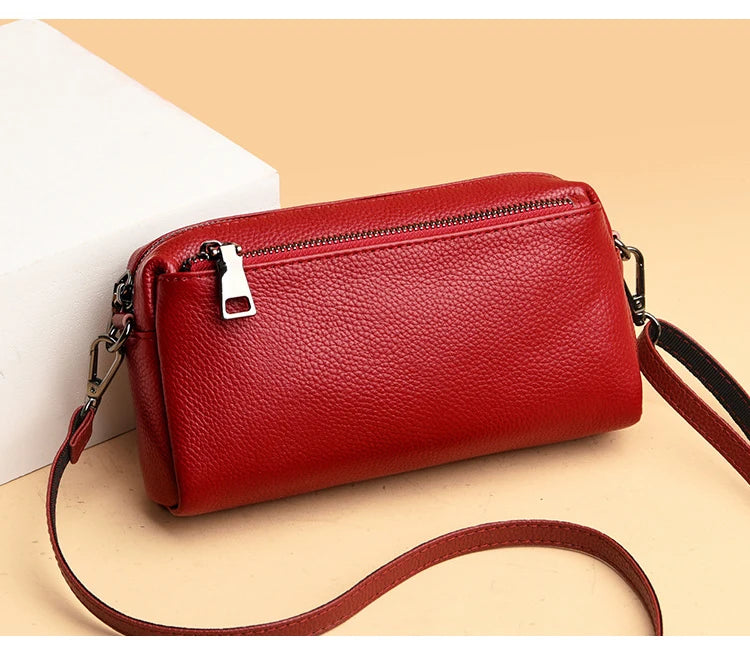 Genuine Cowhide Leather Shoulder Bag