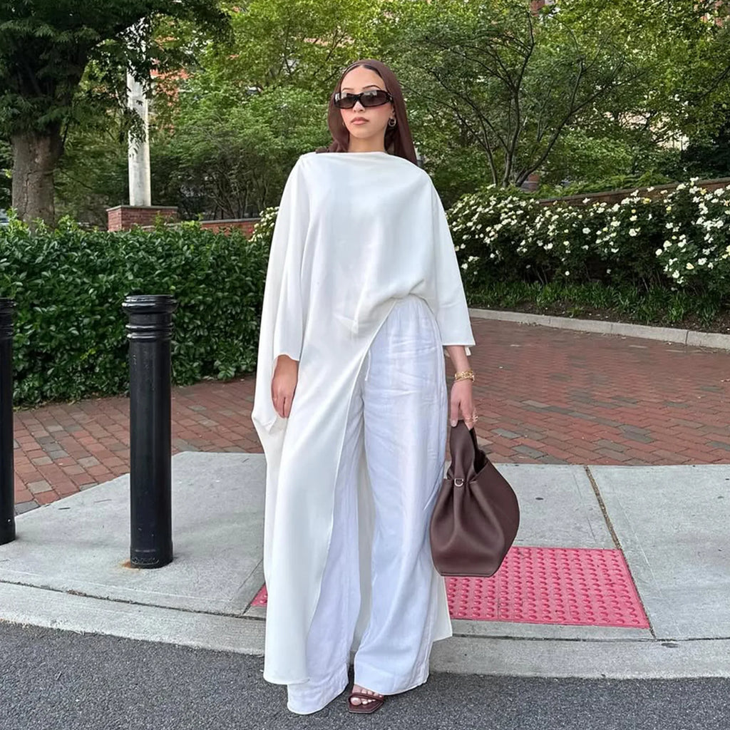 Elegant Irregular Muflattering Maxi Blouse