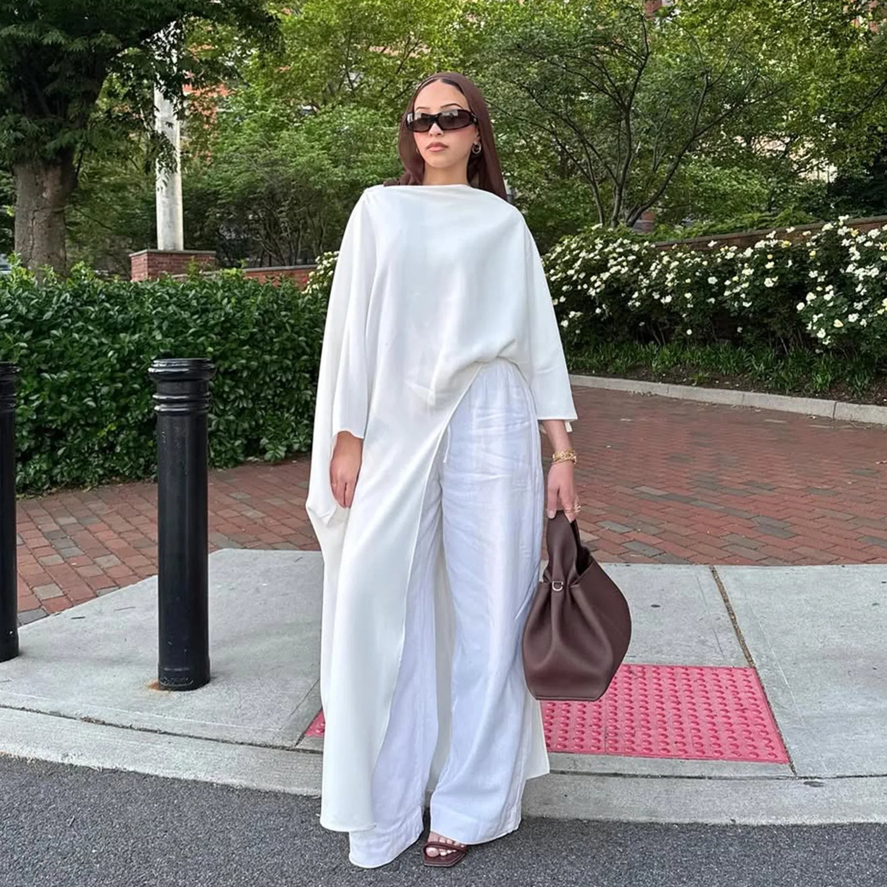 Elegant Irregular Muflattering Maxi Blouse