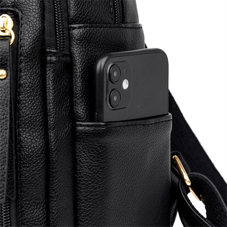 Vintage Leather Backpack for Women