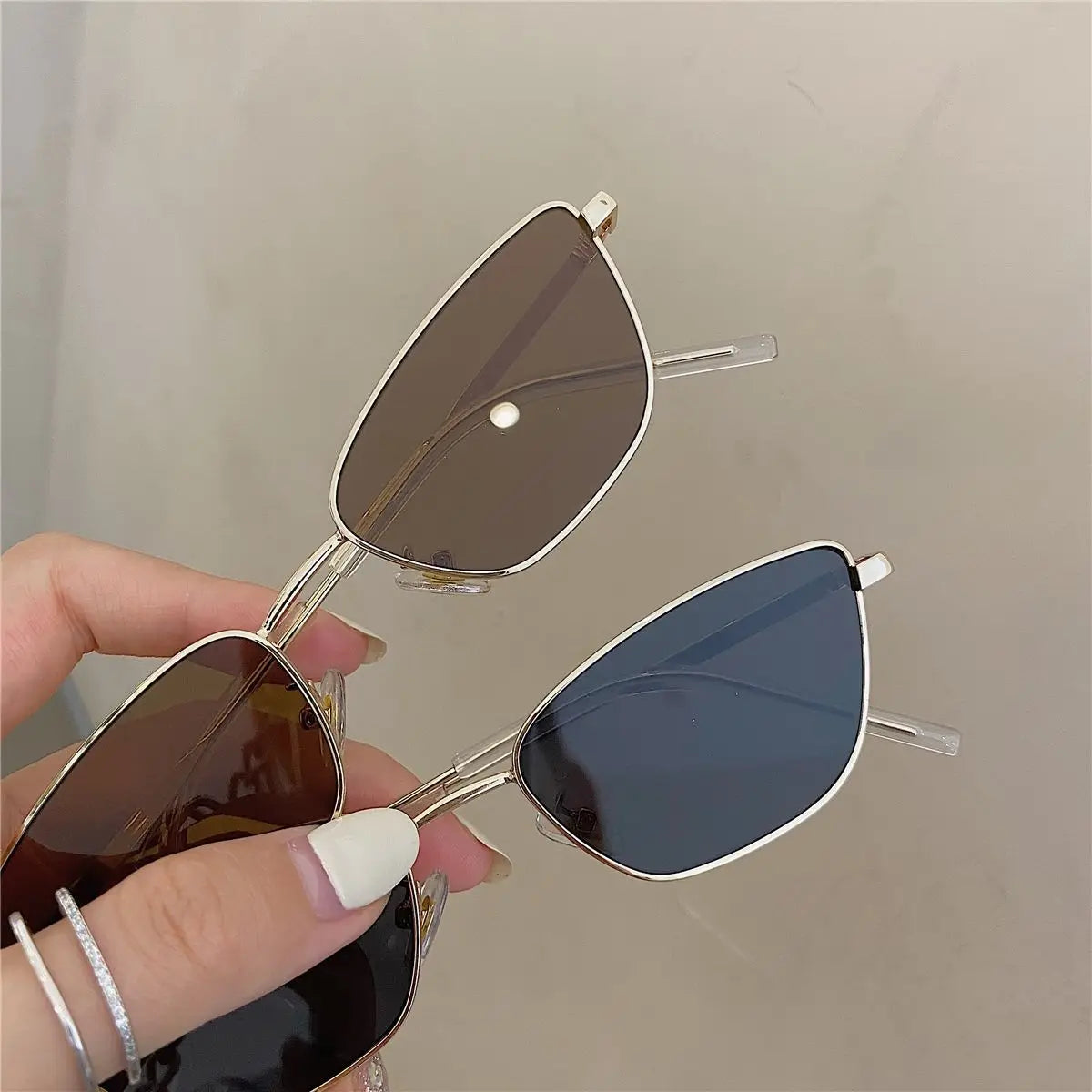 Fashion Cat Eye Sunglasses for Women Classic Anti-Reflective Vintage Square Metal Frame Sun Glasses Driving Eyewear UV400 Очки