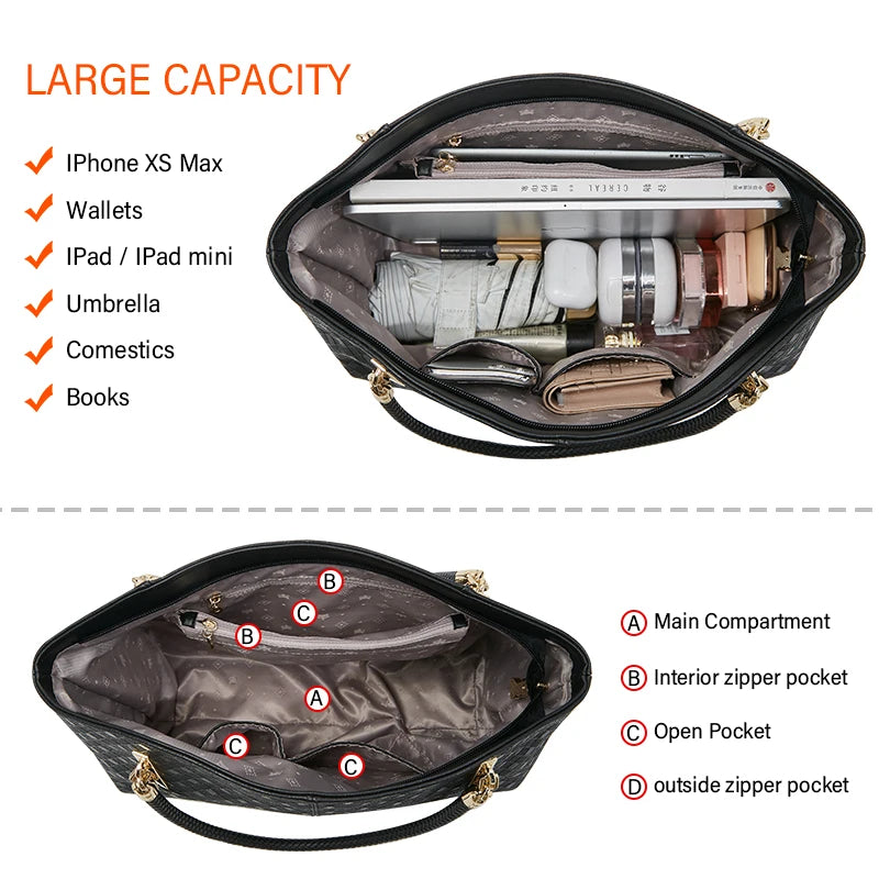 Genuine Leather Elegant Luxury Tote Bag