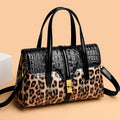 Leopard Print Patent Leather Luxury Crossbody Bag