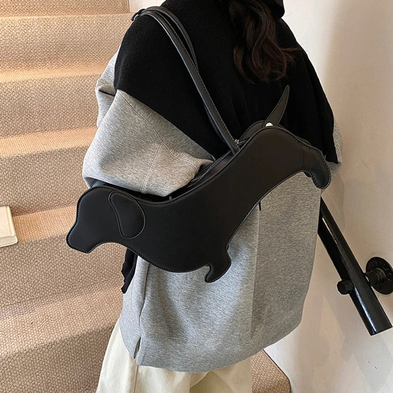 3D Dachshund Novelty Shoulder Bag