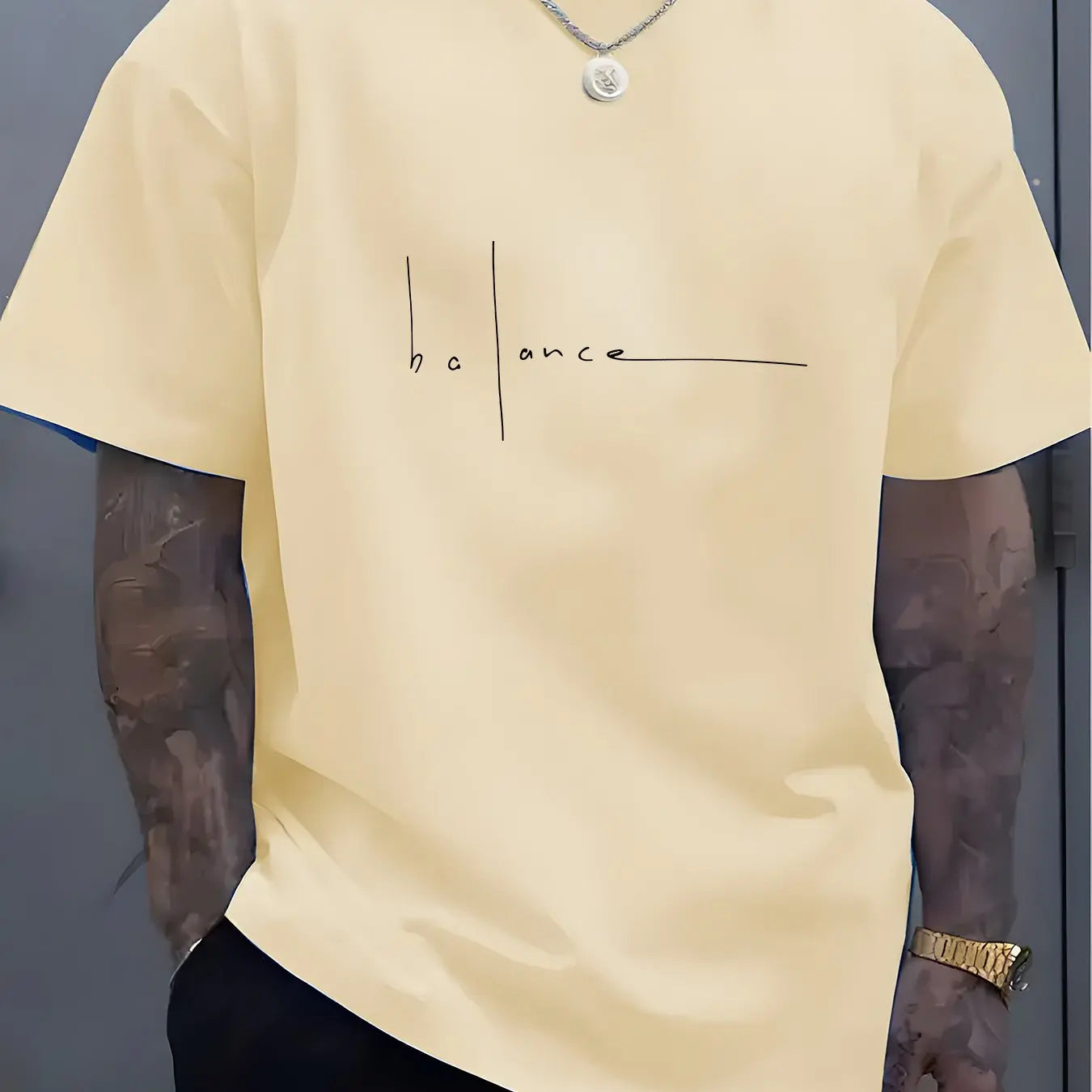 Men's Cotton Graphic Print Crew Neck T-Shirt