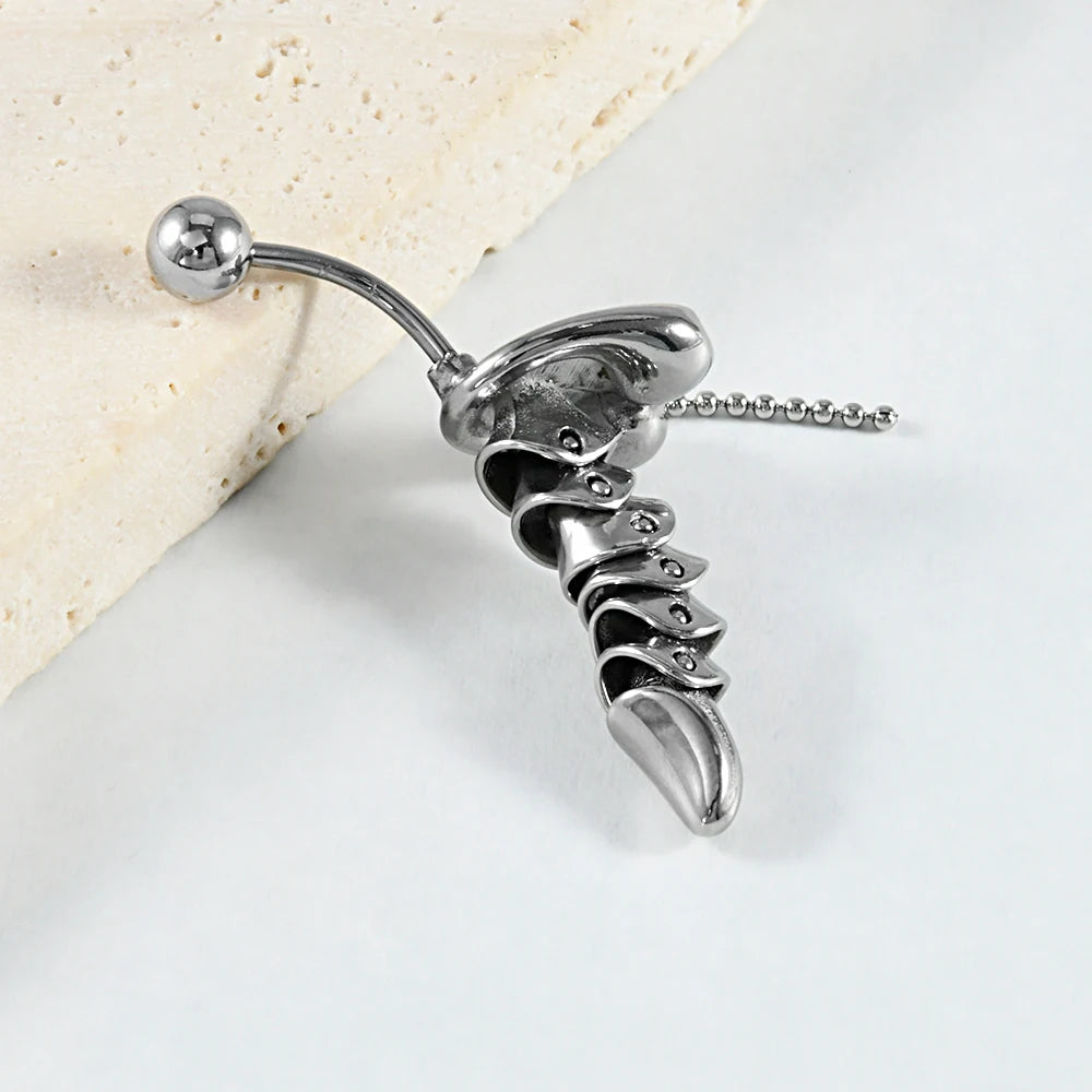 Stainless Steel Navel Curved Barbell | stomach Button Ring for Men & Women