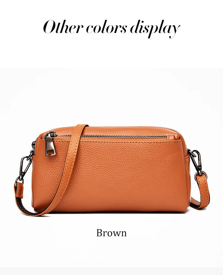 Genuine Cowhide Leather Shoulder Bag