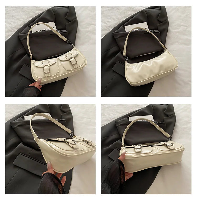 Y2K Vintage Double Pocket Underarm Clutch Purse