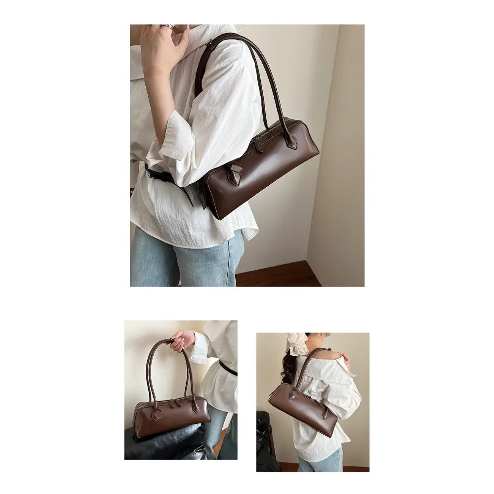 Long-Handle Baguette Retro Shoulder Tote