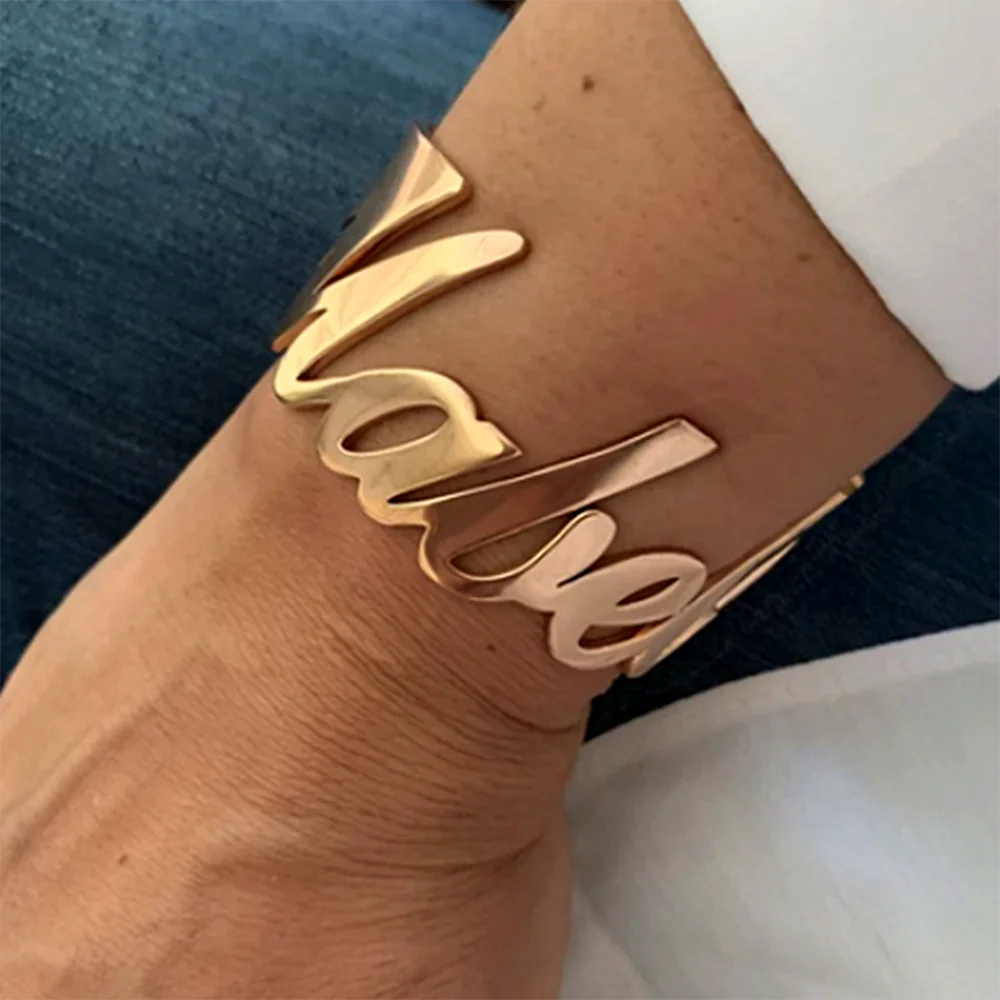 Personalized Name Bangle Bracelet