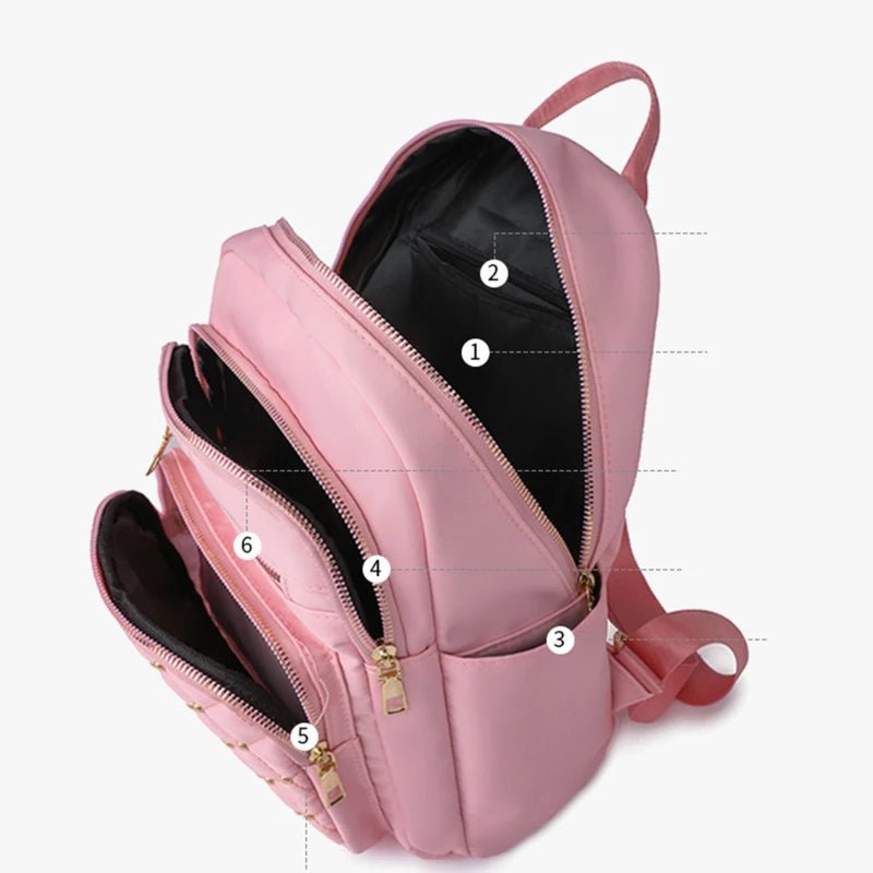 Fashion Bagpack Women High Quality Nylon Backpacks Female Big Travel Back Pack Large School Bags for Teenage Girls Shoulder Bag - Nitamoje