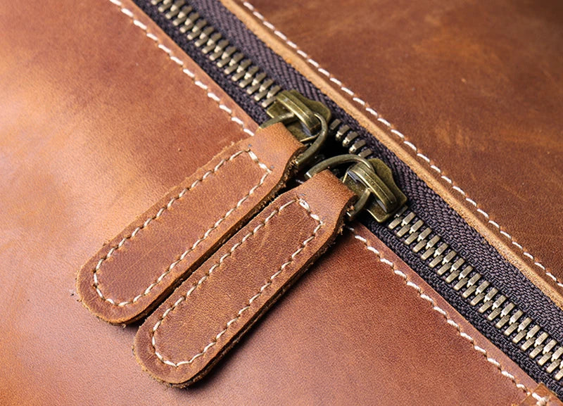 Vintage Crazy Horse Leather Duffle Bag