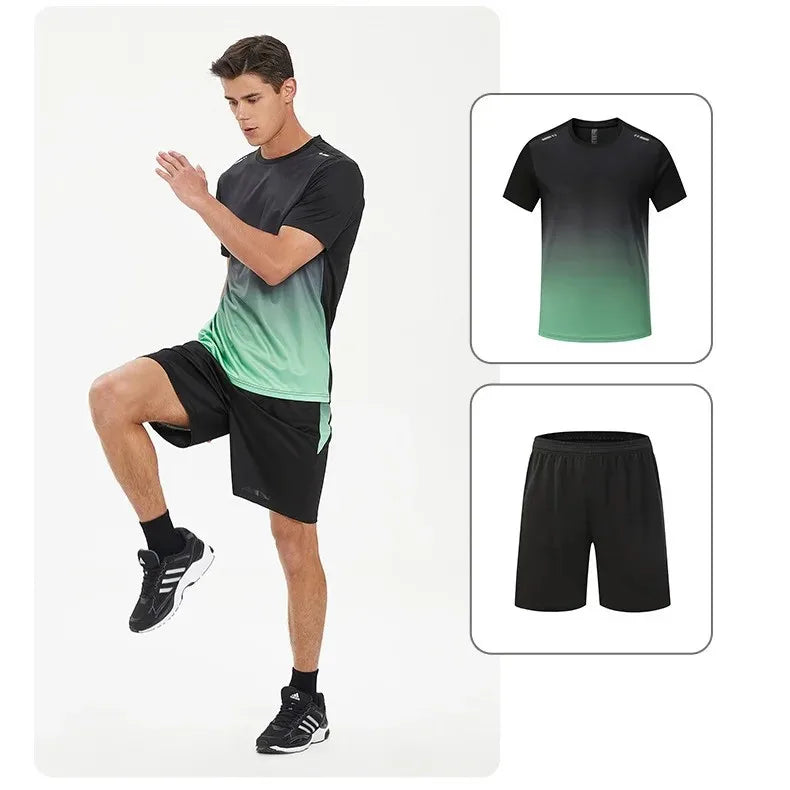 Men's Leisure Running T-Shirt & Shorts