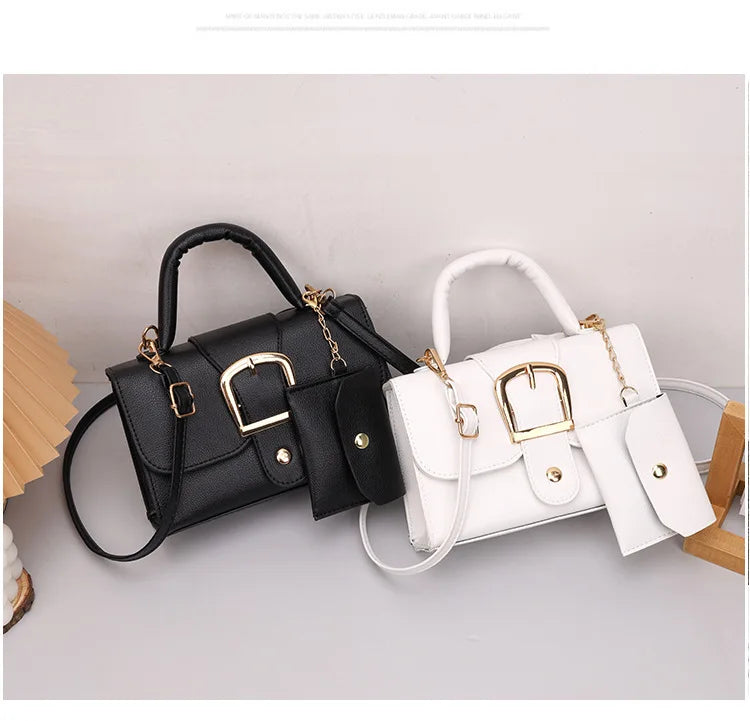 PU Leather Small Square Crossbody Bag