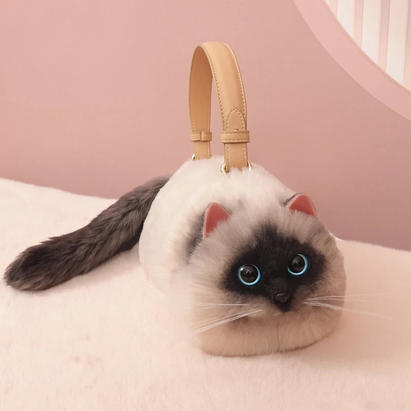 Siamese Cat Underarm Shoulder Bag