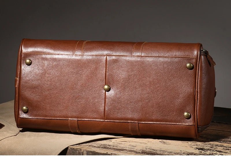 Genuine Leather Luxury Duffle Bag - Nitamoje