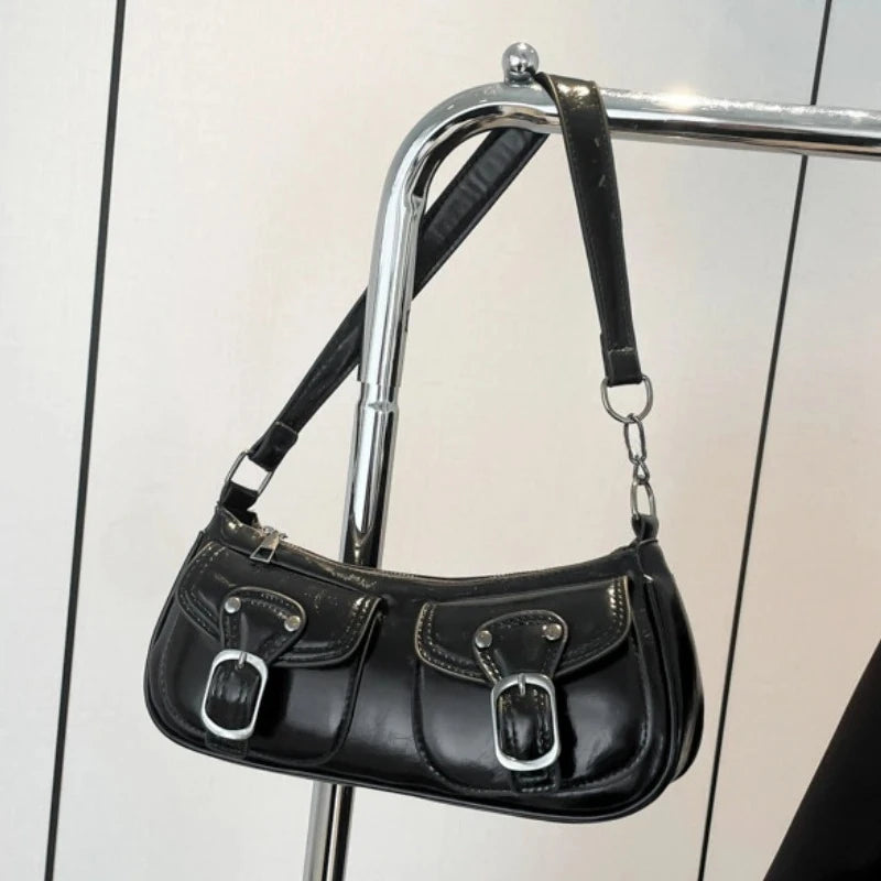 Y2K Vintage Double Pocket Underarm Clutch Purse