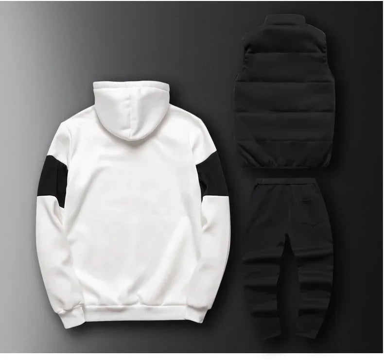 Men's 3-Piece Hoodie, Vest & Pants Set