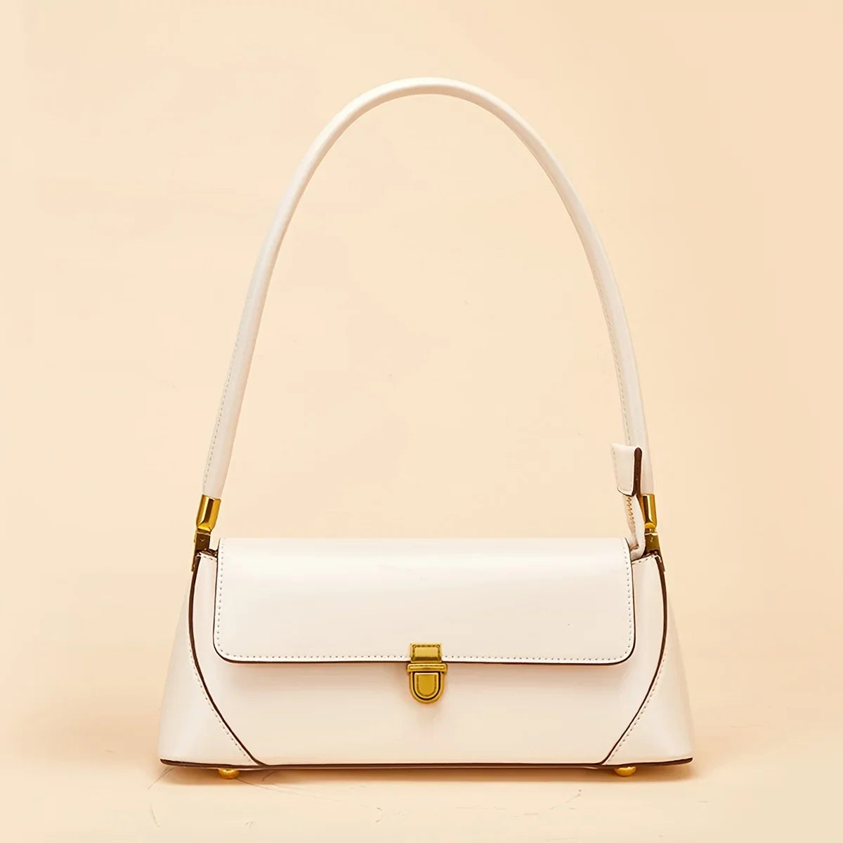 Vintage PU Baguette Underarm Commuter Handbag