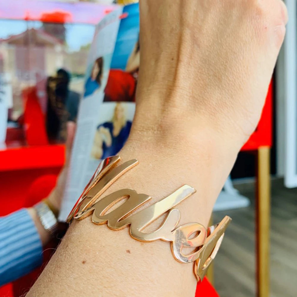 Personalized Name Bangle Bracelet
