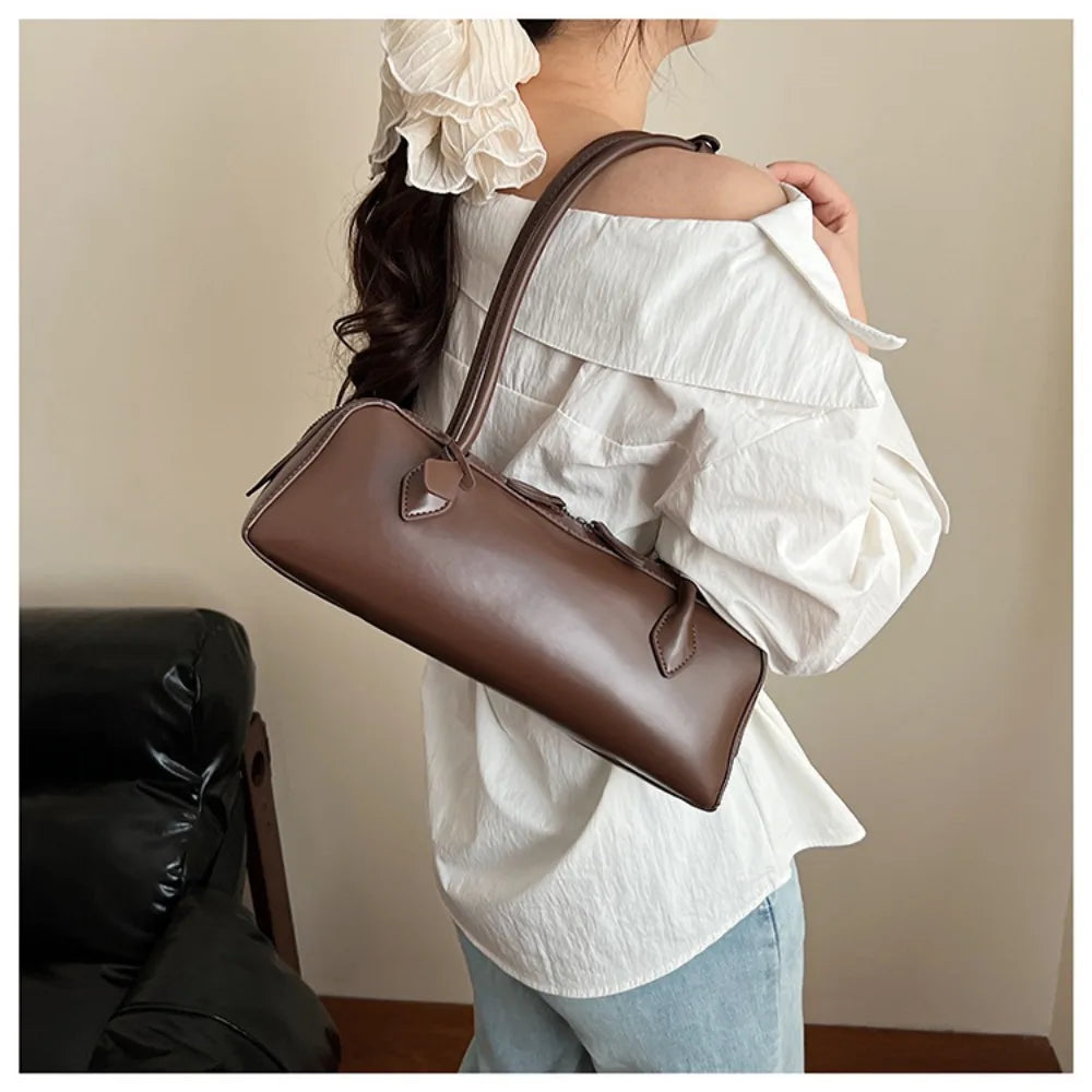 Long-Handle Baguette Retro Shoulder Tote