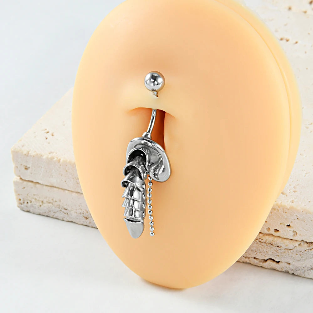 Stainless Steel Navel Curved Barbell | stomach Button Ring for Men & Women