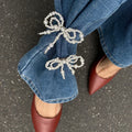 Imitation Pearl Bow Pin Pants Ankle Chain for Women | Jeans Jewelry Trouser Leg Clothing Accessory