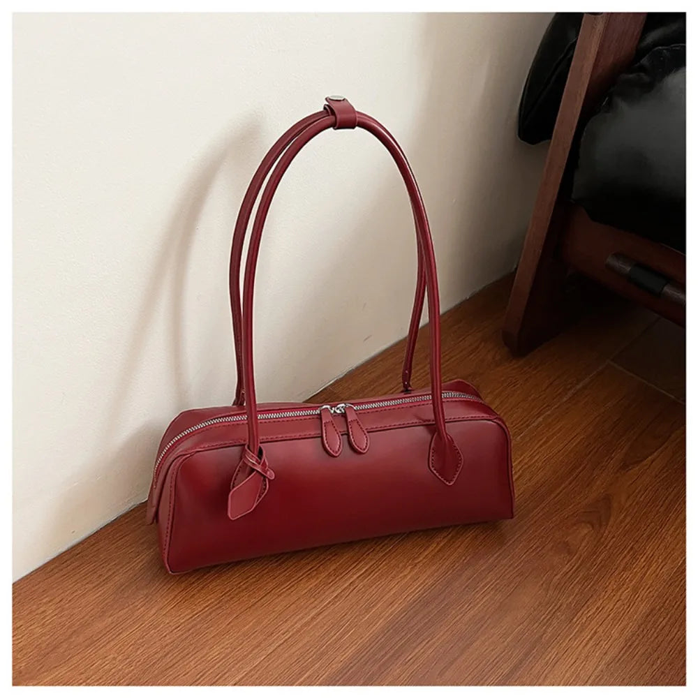 Long-Handle Baguette Retro Shoulder Tote