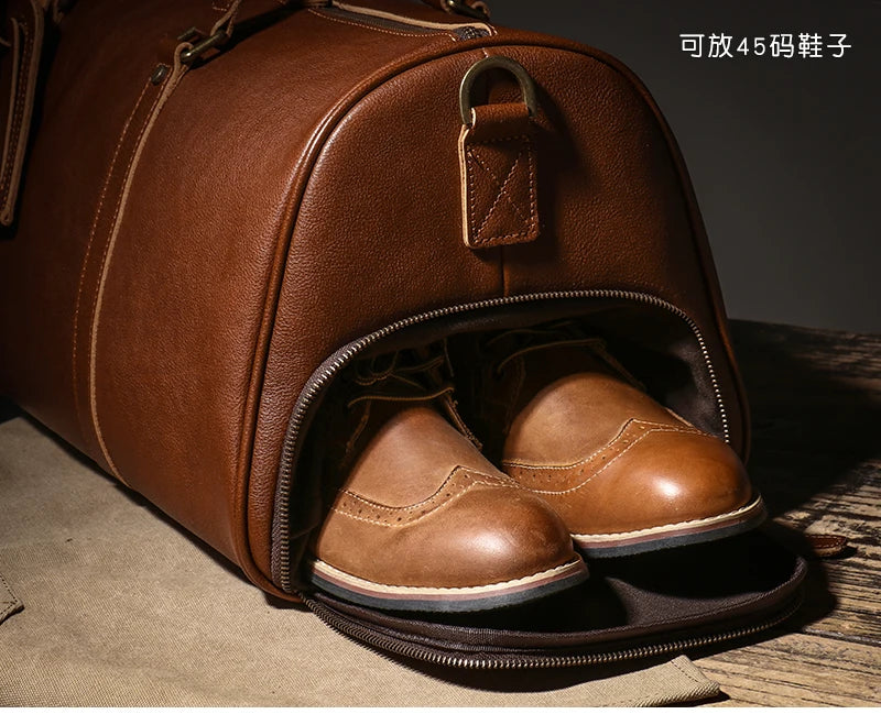 Genuine Leather Luxury Duffle Bag