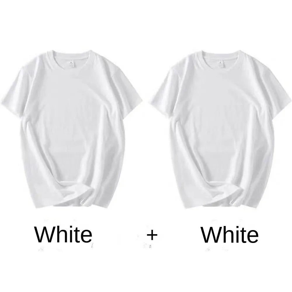 2-Pack Cotton Couple T-Shirts | Unisex Short Sve Tees
