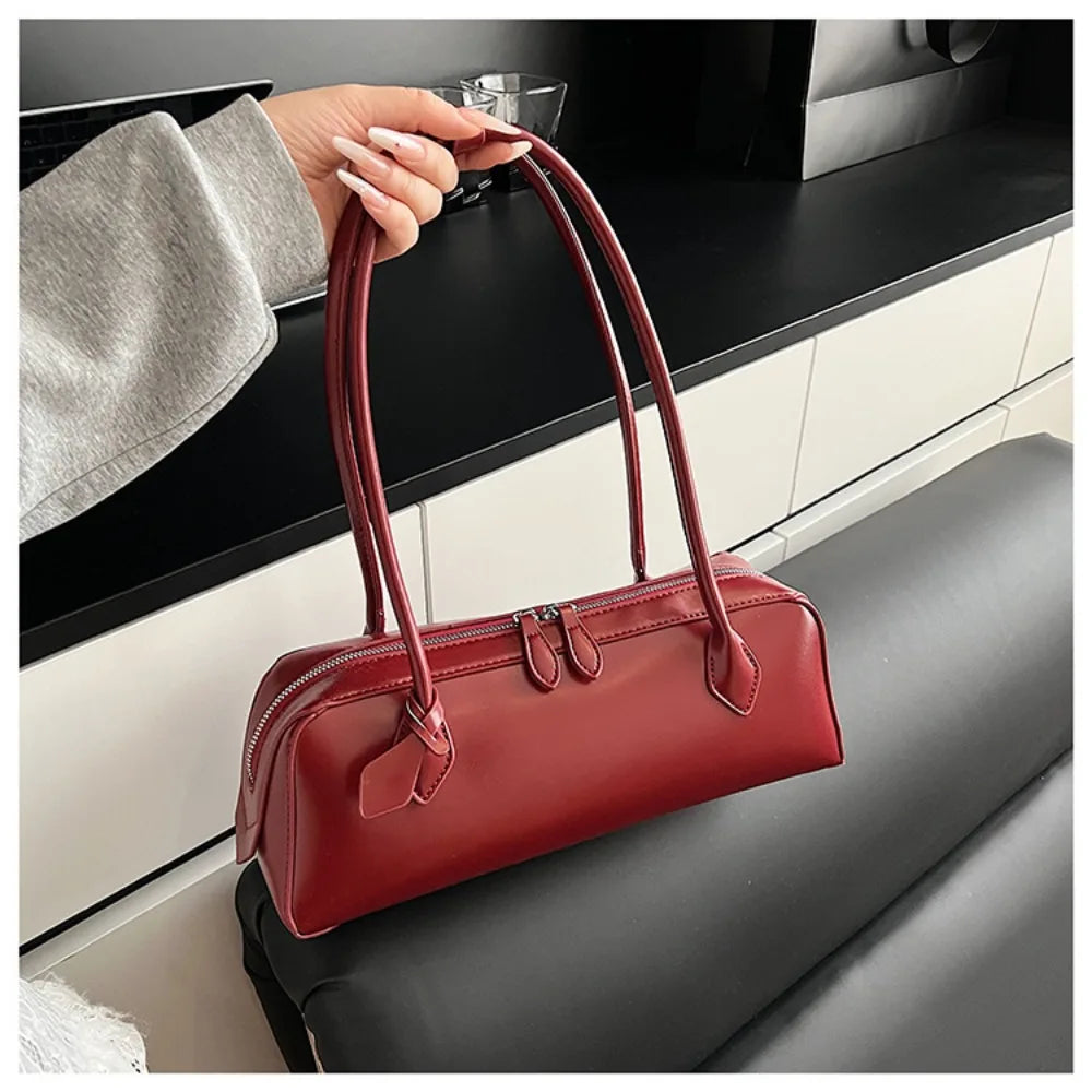 Long-Handle Baguette Retro Shoulder Tote
