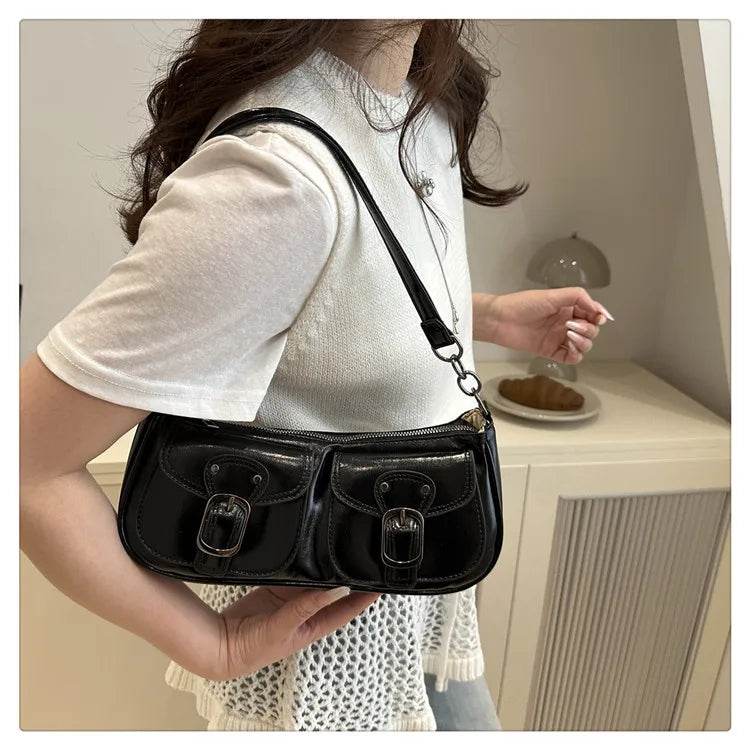 Y2K Vintage Double Pocket Underarm Clutch Purse