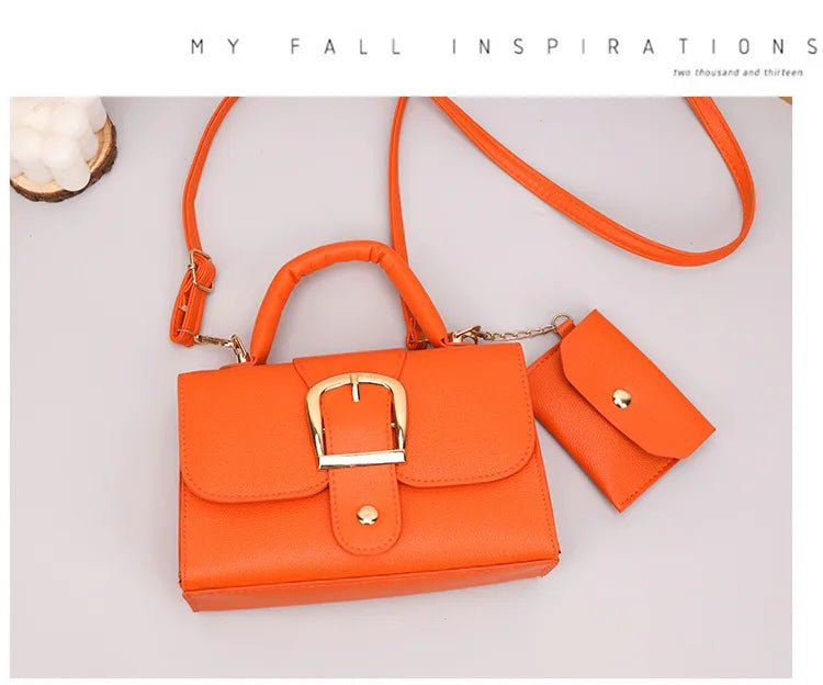 PU Leather Small Square Crossbody Bag - Nitamoje