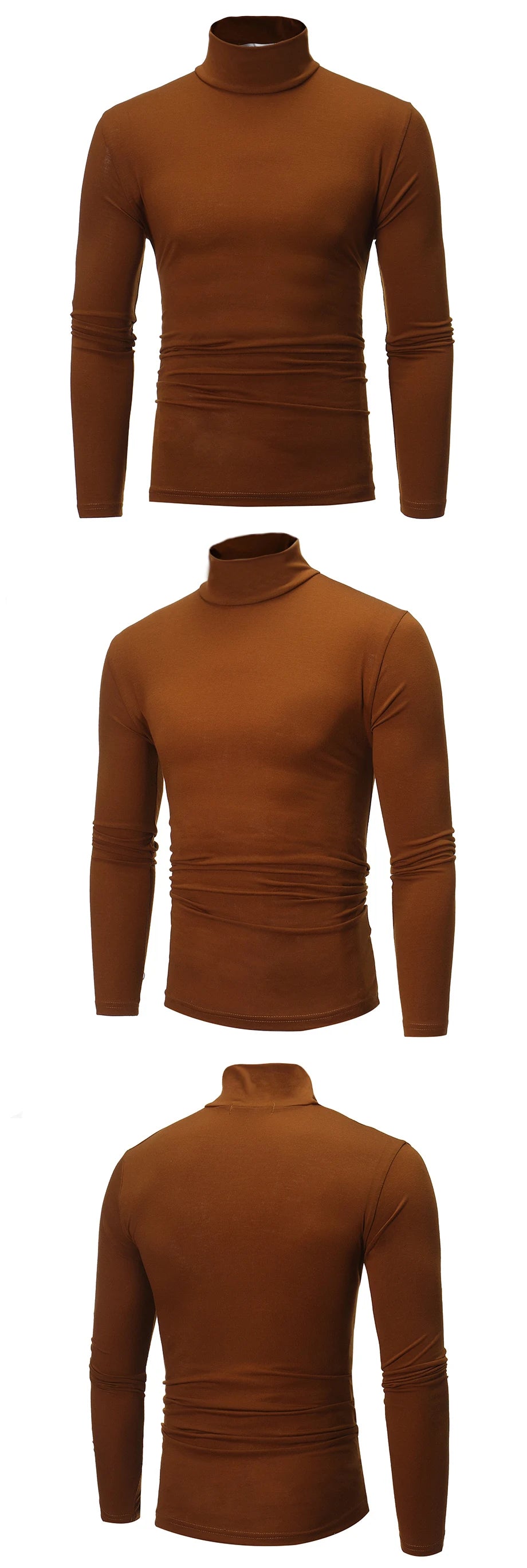 Thermal Underwear Tops Men Winter Clothes Thermal Shirt Autumn Men's Winter Tights High Neck Thin flattering Fit Long Sve T-shirt