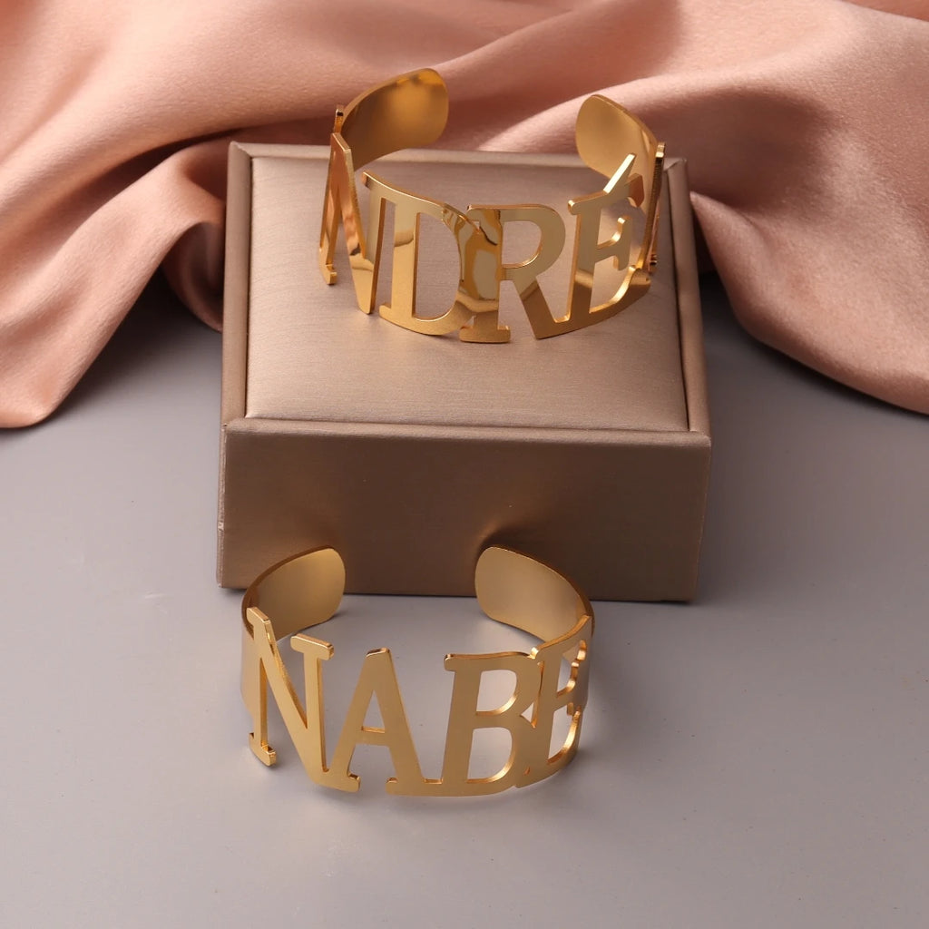 Personalized Name Bangle Bracelet