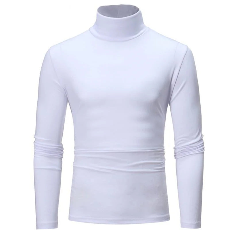 Thermal Underwear Tops Men Winter Clothes Thermal Shirt Autumn Men's Winter Tights High Neck Thin flattering Fit Long Sve T-shirt