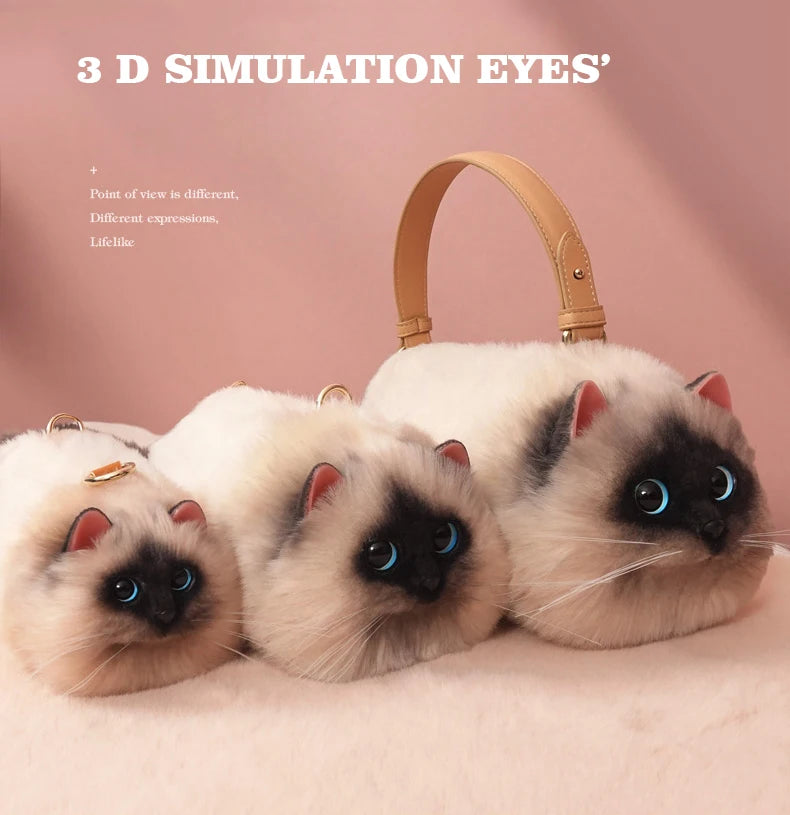 Siamese Cat Underarm Shoulder Bag