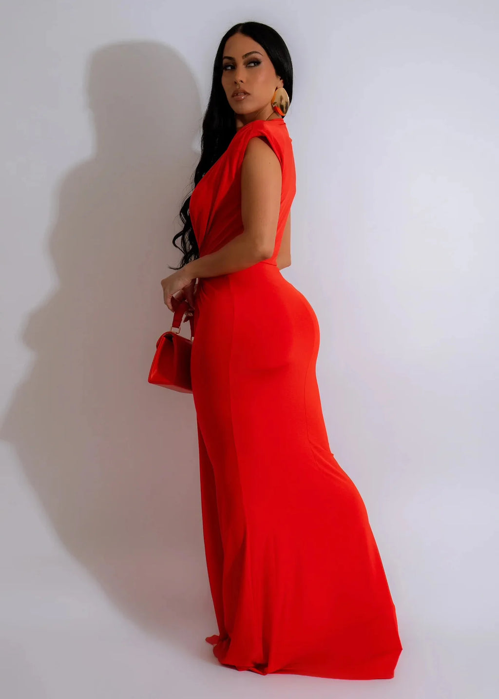 Dress Women Long Dresses Deep V Neck Sleeveless Solid flattering Fit Tight Waist elegant Elegant Splice Hip Wrap Temperament Vestidos
