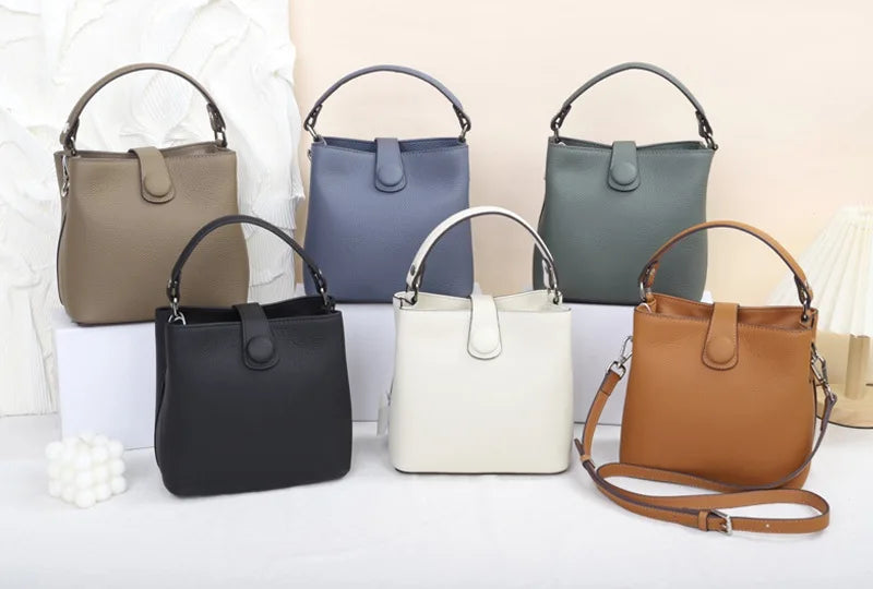 First Layer Cowhide Leather Crossbody Bag