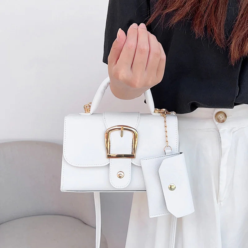 PU Leather Small Square Crossbody Bag
