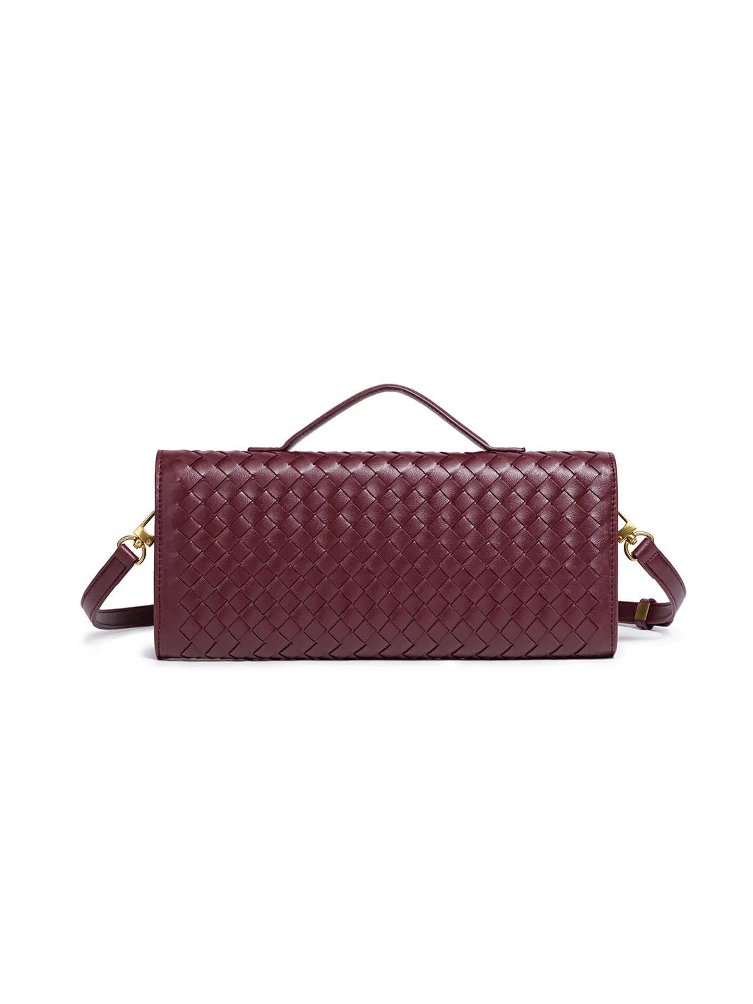 Handwoven Accordion Monk Strap Clutch Bag