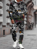 Men's 3D Graphic Print Hoodie & Pants Set