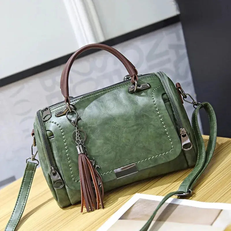 Tassel Decor Large Capacity Boston Crossbody