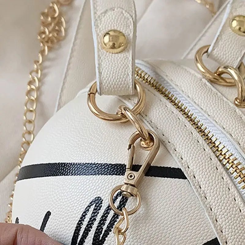 Personality Fun Pink Ins Versatile Chain Football Basketball Shoulder Bag - Nitamoje