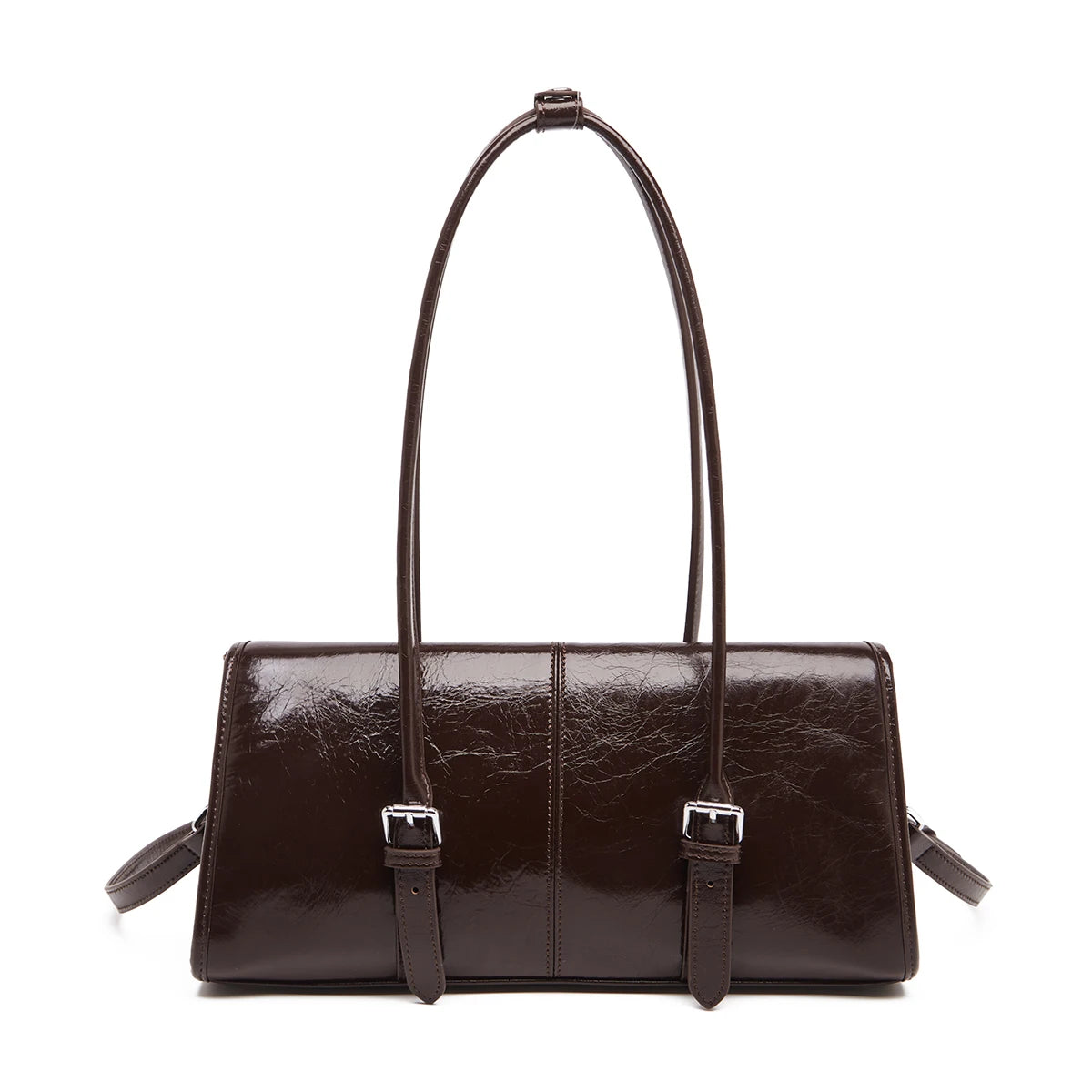 Women's Oversized Genuine Leather Retro Underarm Shoulder Bag