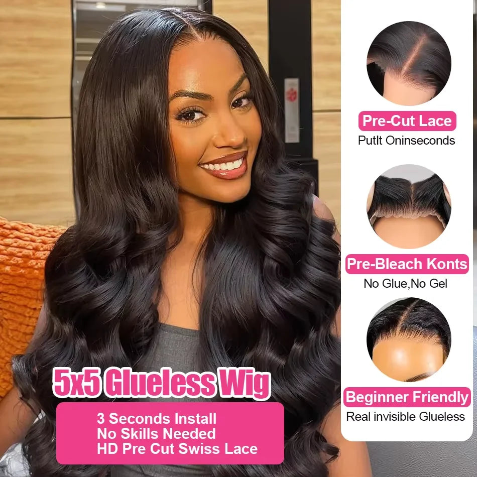 Glueless 360 Full Lace Drawstring Wig