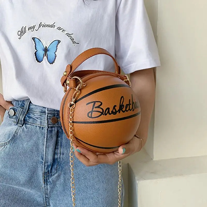 Chain Shoulder Bag Sports Ball Print