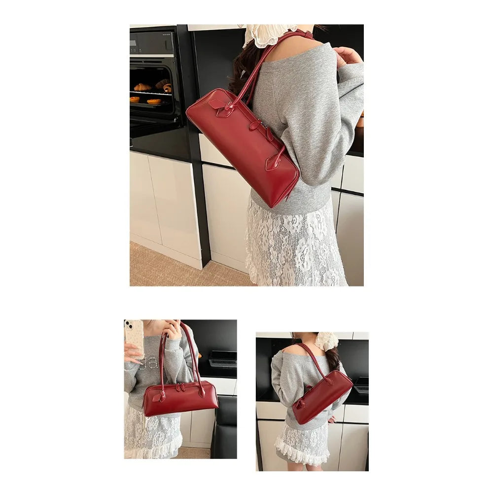 Long-Handle Baguette Retro Shoulder Tote
