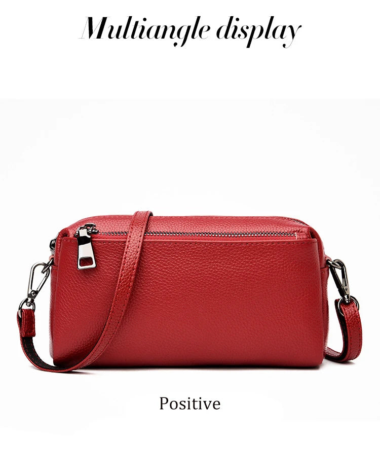 Genuine Cowhide Leather Shoulder Bag